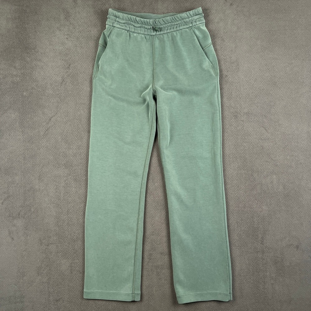 Lululemon Softstreme Straight Leg Pant Womens 4 Green High Rise Drawstring